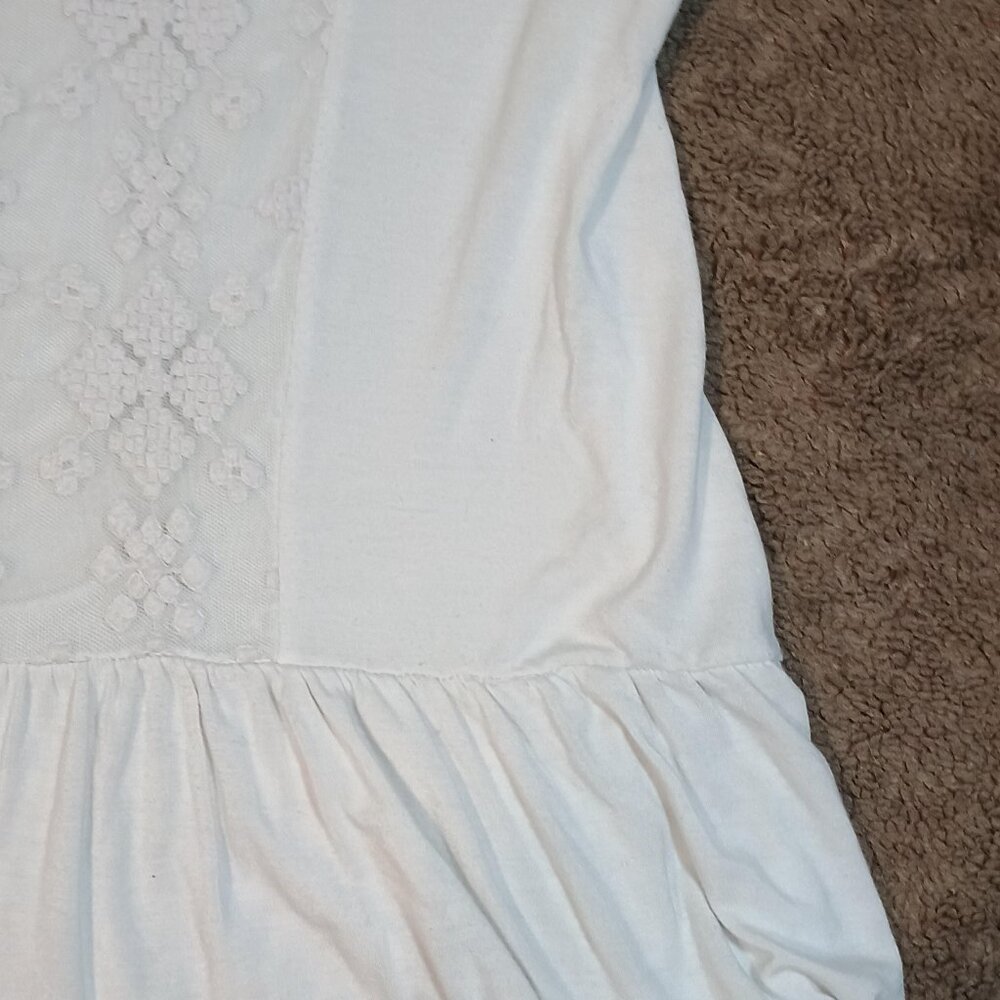 American Eagle/Soft & Sexy Tee/Womens Small/White/Ruffle Detail Top** - Picture 6 of 7